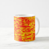 Mug Motif Abstrait Orange Rouge Jaune (Devant droit)