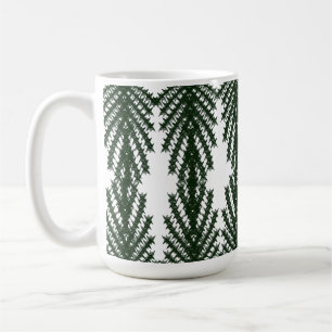 Mug Motif abstrait personnalisé d'arbre de pin de coul