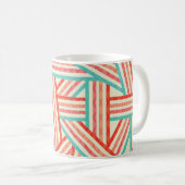 Mug Motif Abstrait rayé coloré (Devant droit)