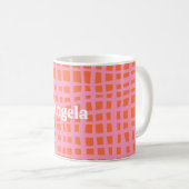 Mug Motif Abstrait Retro Grid personnalisable (Devant droit)