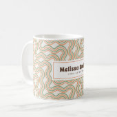 Mug Motif Abstrait Rétro Ondulé (Devant gauche)