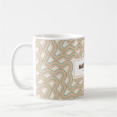 Mug Motif Abstrait Rétro Ondulé (Gauche)