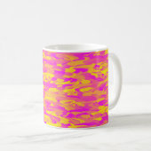 Mug Motif Abstrait rose jaune orange (Devant droit)