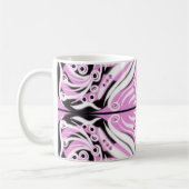 Mug Motif Abstrait rose noir blanc (Gauche)