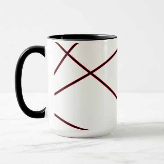 Mug motif Abstrait - rouge (Gauche)