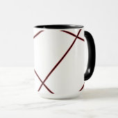 Mug motif Abstrait - rouge (Devant droit)
