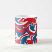 Mug Motif abstrait rouge blanc et bleu (Centre)