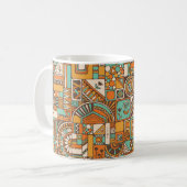 Mug motif Abstrait sans couture avec éléments géométri (Devant gauche)