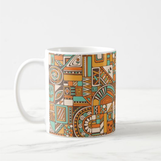 Mug motif Abstrait sans couture avec éléments géométri (Gauche)
