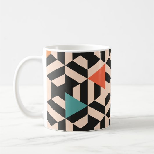 Mug Motif abstrait sans couture de formes géométriques (Gauche)