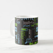 Mug motif abstrait transparent dans le style de jeu de (Devant gauche)