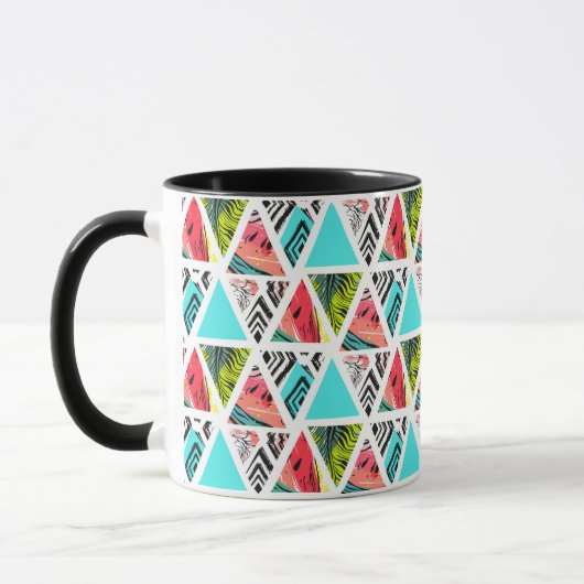 Mug Motif Abstrait tropical coloré (Gauche)
