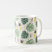 Mug Motif Abstrait tropical sans couture avec feuille  (Devant droit)