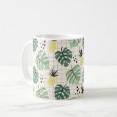 Mug Motif Abstrait tropical sans couture avec feuille  (Devant gauche)