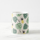 Mug Motif Abstrait tropical sans couture avec feuille  (Centre)