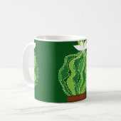 Mug motif Abstrait vert cactus transparent (Devant gauche)