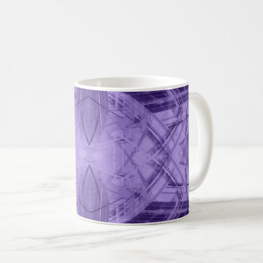 Mug Motif abstrait violet (Devant droit)