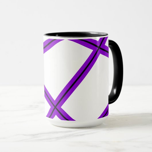 Mug motif Abstrait - violet (Devant droit)