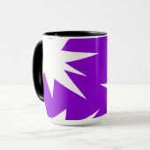 Mug motif Abstrait - violet (Devant gauche)