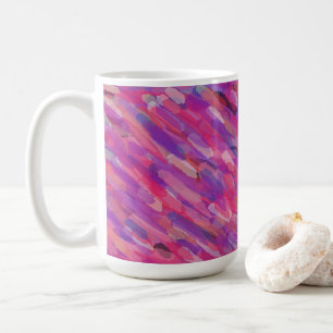 Mug Motif Abstrait violet et rose