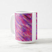 Mug Motif Abstrait violet et rose (Devant gauche)