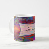 Mug Motif abstrait & votre texte (Devant gauche)