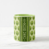 Mug Motif Alien vert mignon avec votre nom dans Glyphe (Centre)