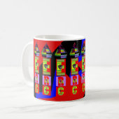 Mug Motif Alphabet aléatoire (Devant gauche)