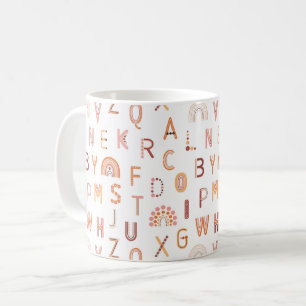 Mug Motif Alphabet arc-en-ciel amusant
