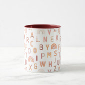 Mug Motif Alphabet arc-en-ciel amusant (Centre)
