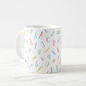 Mug Motif Alphabet Coloré (Devant gauche)