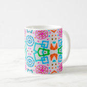Mug Motif américain. Impression Ikat transparente. Mod (Devant droit)