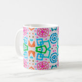 Mug Motif américain. Impression Ikat transparente. Mod (Devant gauche)
