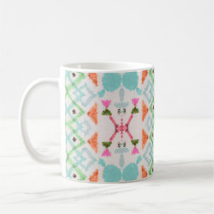 Mug Motif américain. Impression Ikat transparente. Vin