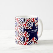 Mug Motif américain Patriotic Red White Blue Star (Devant droit)