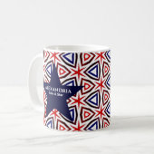 Mug Motif américain Patriotic Red White Blue Star (Devant gauche)
