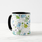 Mug motif animal d'arrière - plan d'enfants (Devant gauche)