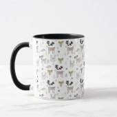 Mug Motif animal de griffonnage de région boisée (Gauche)