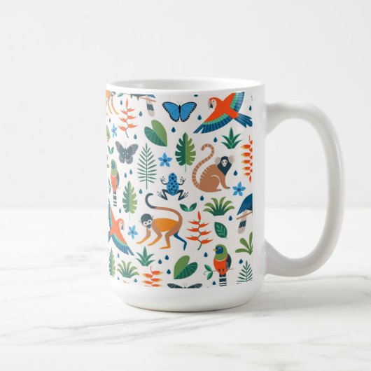 Mug Motif animal de la forêt tropicale (Droite)
