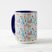 Mug Motif animal de région boisée d'art populaire (Devant gauche)