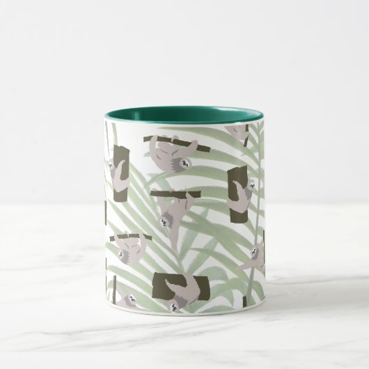 Mug Motif animal mignon Sloth en forêt sauvage (Centre)