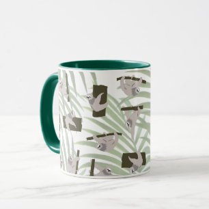 Mug Motif animal mignon Sloth en forêt sauvage