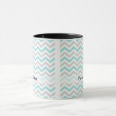 Mug Motif Aqua et chevron gris (Centre)