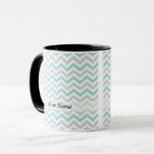 Mug Motif Aqua et chevron gris (Devant gauche)