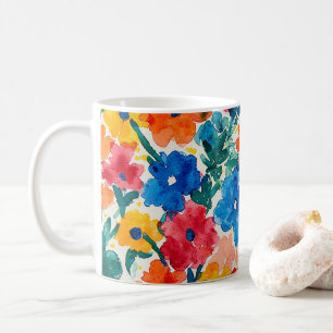 Mug Motif aquarelle floral maximaliste