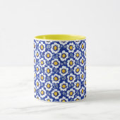 Mug Motif arabe floral jaune (Centre)