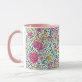 Mug Motif arabe rose floral (Gauche)