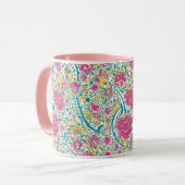 Mug Motif arabe rose floral (Devant gauche)