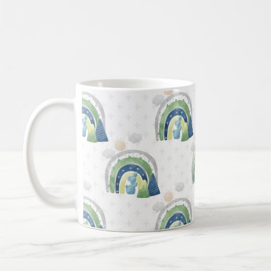 Mug Motif arc-en-ciel aquarelle (Gauche)