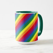 Mug Motif arc-en-ciel diagonal (Devant droit)